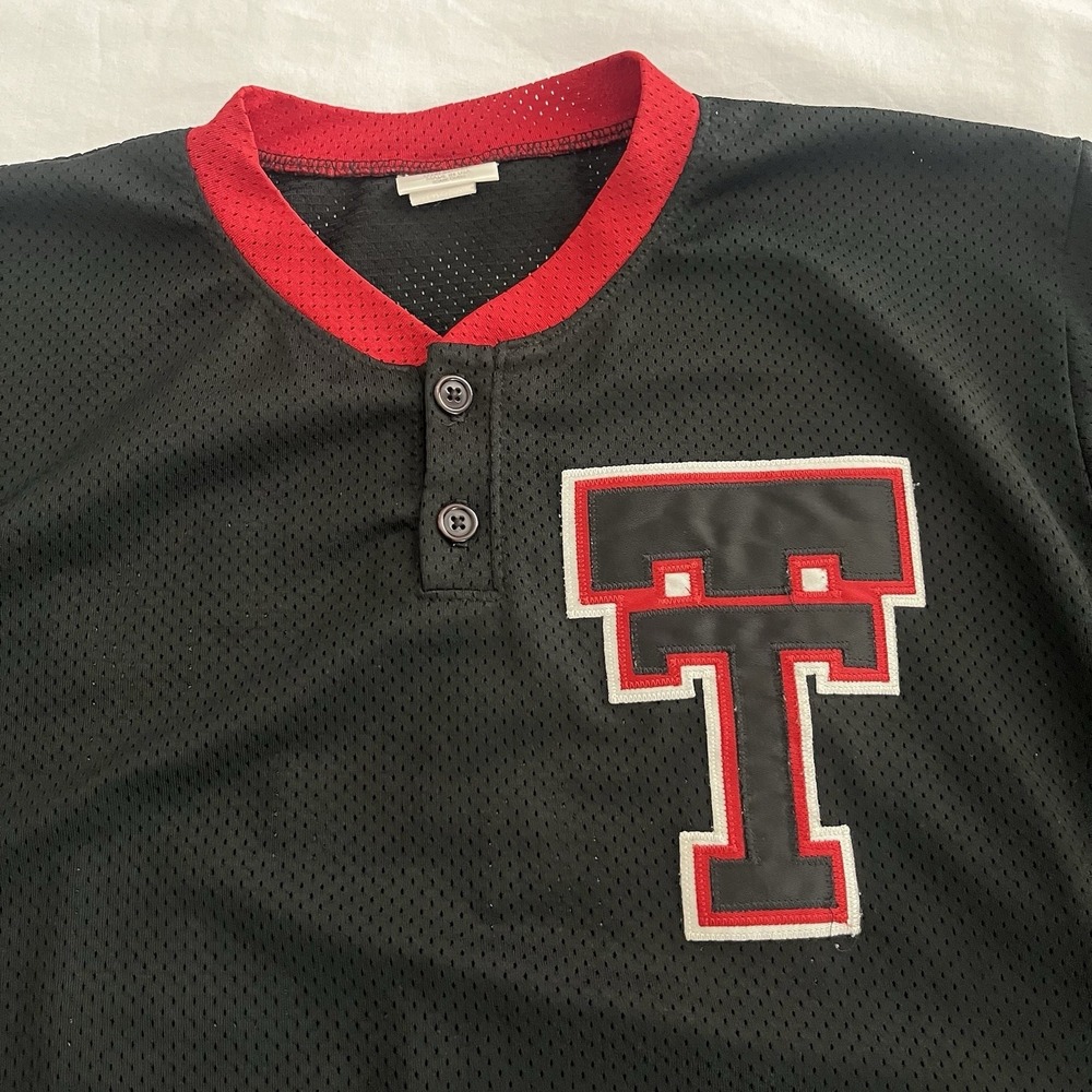 Vintage Texas Tech Red Raiders Mesh Baseball Jersey Men's Large - Picture 3 of 6